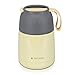 Navaris Termo Comida Caliente - Recipiente para Mantener frío y Caliente - De Acero Inoxidable y con Capacidad para 450 ML - en Amarillo