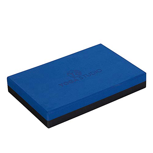 Yoga Studio 5056070472044 Unisexe EVA Noir Bleu Marine, 30 x 20 x 5 cm, Bloc de Yoga en Mousse Bicolore léger, Non Toxique, Absorbant Les Chocs, régulier