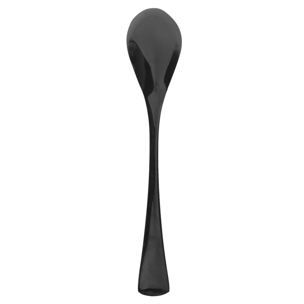 FUNOMOCYA Stainless Steel Black Titanium-Plated Teaspoon Mirror Surface Metal Tableware Hotel Spoons for Home and Restaurant Use