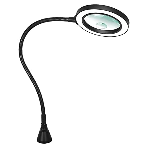Magnetic Magnifying Lamp,3 Color Modes Soldering Flexible Gooseneck 10x&5X Magnifying Glass Lamp for Helping Hands Station or Heavy Duty Soldering Work Base Station Cover