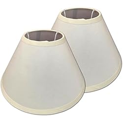 Lampara De Mesa X2 BEST&FREE X1 O X2 Pantalla Lampara Mesa De Noche 20Cm. Tulipas Para Lamparas Decorativas. Pantalla Lampara Techo Fácil De Poner. Pantallas Lamparas Bonitas. (2, Beis)