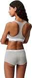 Calvin Klein Sujetador Bralette elástico, Gris (Grey Heather), S