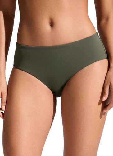 Image of CRZ YOGA Mid Waisted Bikini Bottoms | Mid Cut Leg, Medium Bum Coverage, Full Lining, Swim, Bathing Suit Briefs for Women