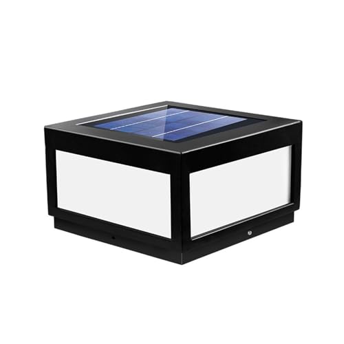 Aplique de pared para exterior, cuadrado, solar, LED, para pilar de valla, terraza, lámpara de columna, IP65, resistente al agua, para superficie plana, patio, jardín, decoración, farola de calle (30