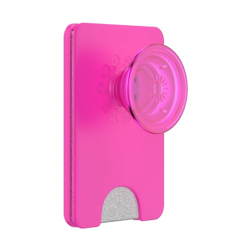 Image of PopSockets Phone Wallet for MagSafe, Phone Card Holder with Grip, Pink - Magenta