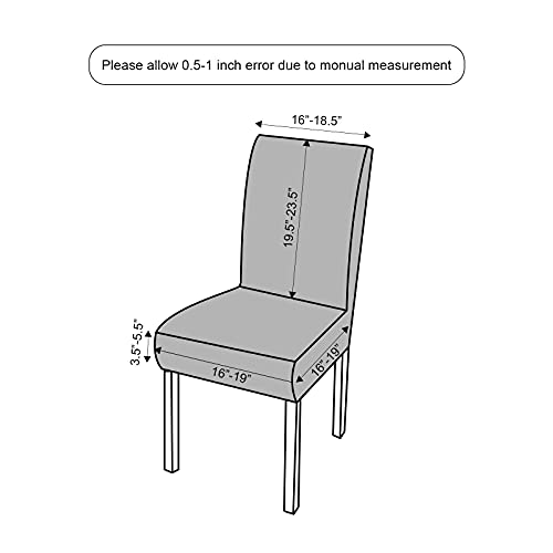 Genina Waterproof Chair Covers For Dining Room Dining Chair Covers Kitchen Parsons Chair Covers (Beige, 4 Pcs) #TOP3