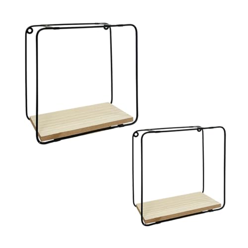 Acomoda Textil – Estantería para Pared de Madera y Metal Moderna y Resistente para Organizar. Estante para Dormitorio, Cocina, Baño y Oficina de Fácil Instalación.(2 Cubos, 21x21x10 / 17,5x17,5x10 cm)