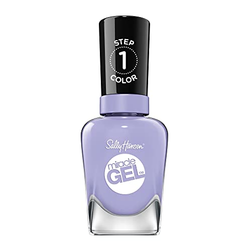 Sally Hansen Miracle Gel Salon Quality Nail Polish | Gel-Like Formula, Two-Step System, No UV Light Needed, Long Lasting | Opaque, Glossy | 601 Crying Out Cloud | Blue Lavender Nail Color