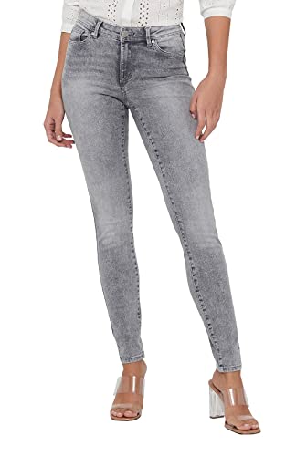 ONLY Onlwauw Life Mid Sk Bb Bj694 Noos, Jeans Mujer, Gris (Medium Grey Denim), S