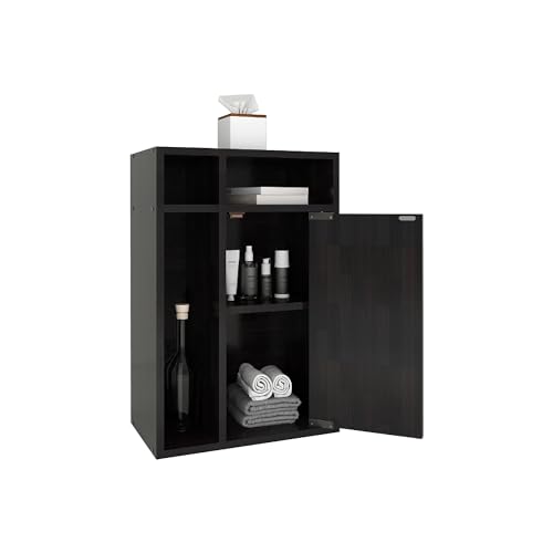 Image of DF2H Bedside Table | 1 Year Warranty | Contemporary & Slim Bedside Table, Chiyo, Side Table, Nightstand Wenge Colour (Melamine Finish)