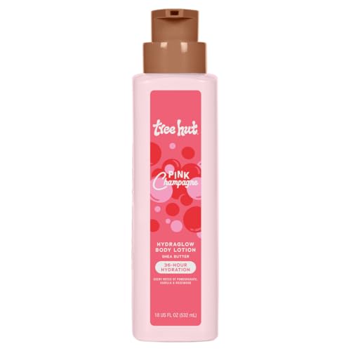 Tree Hut Hydraglow Body Lotion Pink Champagne Hydrating & Moisturizing Daily Body Lotion for Soft Glowing Skin with Fruity Floral Scent 18 fl oz