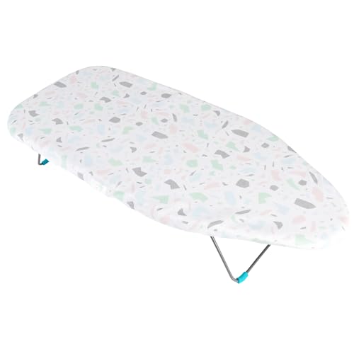 Beldray LA028459PASFEU7 Tabletop Ironing Board - 100% Cotton Cover & Felt Pad for a Smooth Press, Compact & Convenient, Ideal for Left & Right-Handed Use, Portable/Lightweight, Terrazzo Pastel Pattern