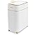Pukomc Automatic Small Sensor Trash Can with Touchless Lid, 2.3 Gallon / 9L Smart Garbage Can, Quiet Close White Gold Waste Bin - Perfect for Kitchen, Living Room & Small Spaces