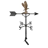 Montague Metal Products Aluminum Eagle Weathervane, Includes Roof Mount, Roof Décor, Outdoor Décor, Patriotic Home Decor, Made in Michigan, Eagle Weather Vane (Hammered Bronze)