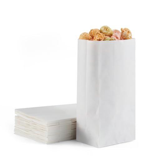 GANKEIC 40PCS Small Paper Bag 4LB Lunch Bags for Packaging Favor Treat Party Christmas Wedding
