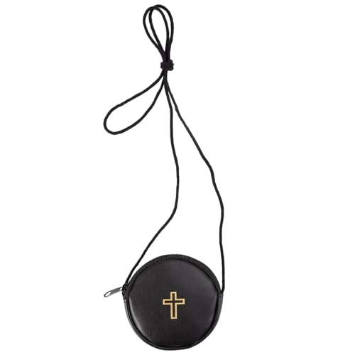 Leather Communion Burse for Pyx Catholic Pyx Container Rosary Pouch Perfect for Communion Host Priests Deacons Eucharist