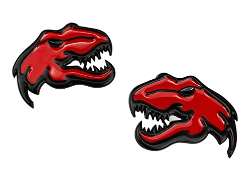 Image of A Pair Redeye Dinosaur Metal Emblem for Dodge RAM TRX 1500 2500 3500 Charger Challenger