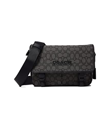 COACH League Messenger Bag in Signature Jacquard Charcoal/Black One Size