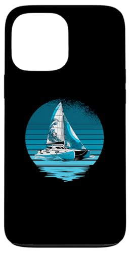 セーリングヨット、セーリングセイルボート、カタマランボート, Catamaran-boat スマホケース iPhone 13 Pro Max 用