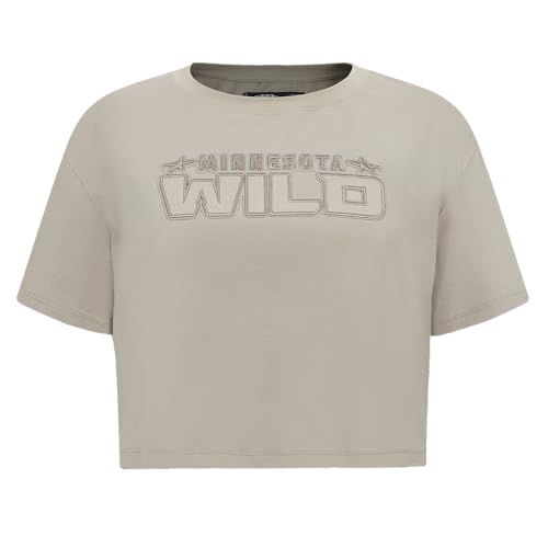 Camiseta NHL Pro Standard para mujer en algodón premium y acabado gris pardo