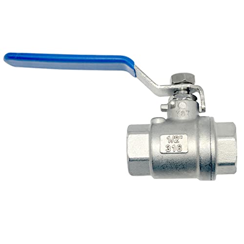 Image of DAN SPEED 1 /2 inch NPT Female 316 Stainless Steel Full Port Ball Valve Vinyl Handle WOG1000 (1 /2 inch)