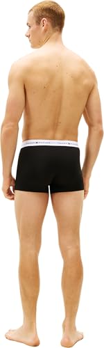 Tommy Hilfiger Herren 3er Pack Boxershorts Trunks aus Baumwolle mit Stretch, Schwarz (Jde Wnk/Blu Orb/Whte), M 2
