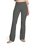 Houmous S-XXL Petite/Regular/Tall Length, Women's Yoga Bootleg Pants Inner Hidden Pocket Workout Pants