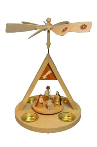 Richard Glaesser Pyramide Christi Geburt für Teelicht aus Seiffen im...