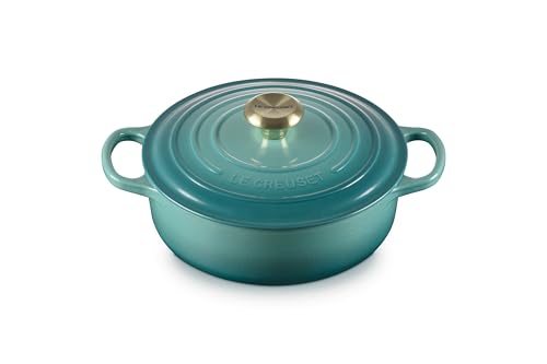 Le Creuset Enameled Cast Iron Round Wide Dutch Oven 3.5 qt. Riviera