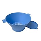 Popcorn Serving Bowl with Kernel Separator β Perfect for Movie Nights & Gifts β Removable Base, Multi-Use Colander β Made in USA by Woman-Owned Brand (Sky Blue)