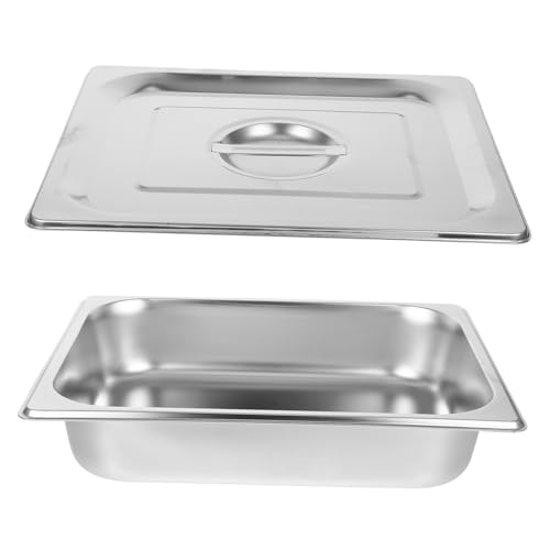 MOLUCKFU Bread Buffet Tray Serving Tray for Buffet Steam Table Trays Buffet Server Dish Buffet Foods Holder Buffet Plates Buffet Rectangular Tray Anti Jam Steam Table Pan Stainless Steel