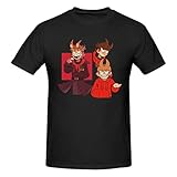 Eddsworld Tord Shirt Anime Short Sleeve T Shirts for Men Classic Crew Neck Casual Black Large
