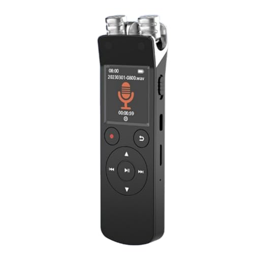 Surluoen Grabadora de Voz Bluetooth Compatible con Control de Voz Reproductor de Grabadora Reproductor de MP3 Inteligente USB Varios Idiomas 32 GB