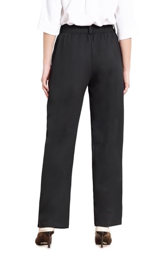 Bamans Dress Pants for Curvy Women Wide Leg Work Business Office High Elastic Waisted Casual Slacks Trousers with Pocket2