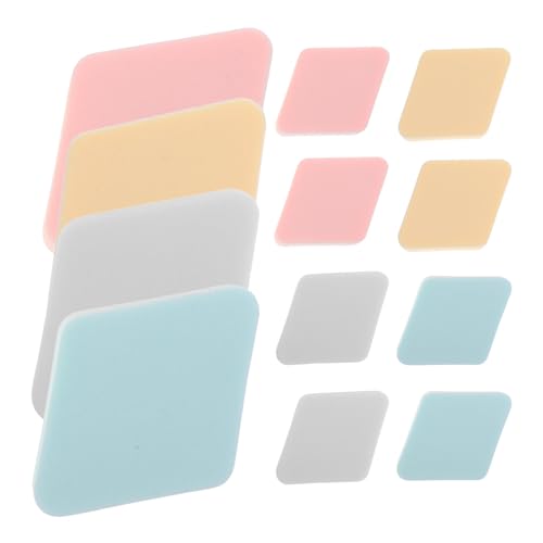 Healvian 12 Pcs Rhombus Shaped Cosmetic Powder Versatile Makeup Applicators for Foundation Blusher Powder Skin Tone