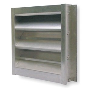 Dayton Louver, Wall Opening 24 x 24 In, Aluminum - 4FZF4