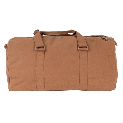 Image of Mona B 30L Travel Duffle Bag for Men and Women with Adjustable Shoulder Strap - Brown