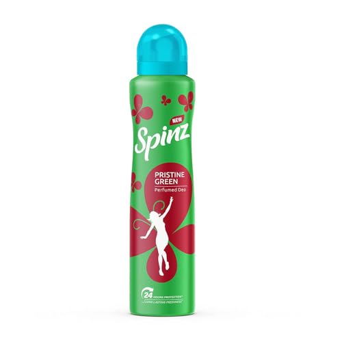 SpinZ Pristine Green Perfumed Aerosol Deo For Women, With International Fragrances For Long Lasting Freshness And 24 Hours Protection From Odour Causi