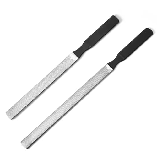 RAMGLYO Zehennagelfeilen für dicke Nägel, professionelle 4-seitige Nagelfeile, Edelstahl, Nagelpflege, Maniküre, Pediküre, Werkzeug für Männer, Senioren, Hunde, 2 Stück
