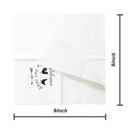 SharkBliss-Funny-Chicken-Quotes-Cocktail-Napkins-100-Pack-Welcome-To-Our-Coop-Saying-Disposable-Beverage-Bar-Paper-Cocktail-Napkins-For-Party-Table-Decor-2-Ply-5×5-Welcome-To-Our-Coop SharkBliss Funny Chicken Quotes Cocktail Napkins 100 Pack Welcome To Our Coop Saying Disposable Beverage Bar Paper Cocktail Napkins For Party Table Decor 2 Ply 5×5 Welcome To Our Coop