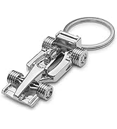 Portachiavi Auto Da Corsa F1 In Metallo Cromato | Ciondolo 3D 12x10x1 Cm - Regalo Per Appassionati Di Motori - Foto 5