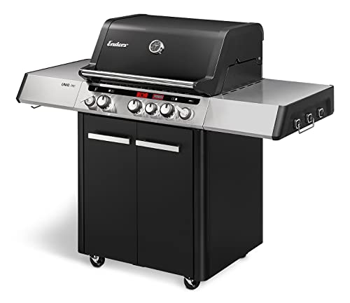 Enders Gasgrill UNIQ PRO 3 I CRUSTER, 3-Edelstahlbrenner,Heat Range-Brenner, Switch Grid, 800 °C Turbo Zone, Simple CLEAN,doppelwandige Garhaube, Warmhalterost, Cruster® #8607