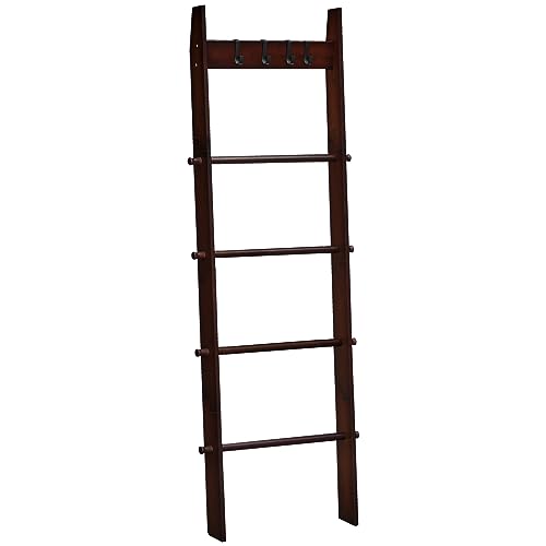 HOOBRO Blanket Ladder, Wall Leaning Blanket Rack, 5 Ft Towel