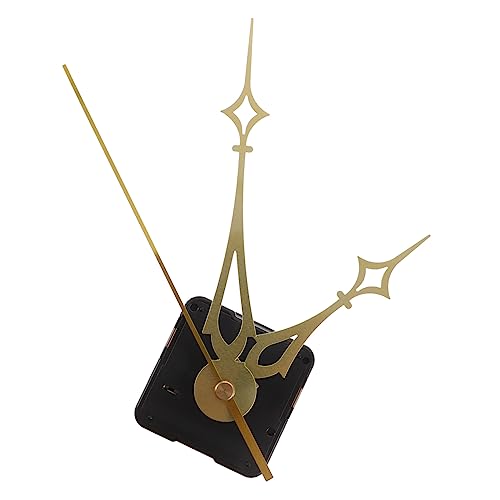 Angoily 1 セット 車窓の旗竿 ぶら下げ時計機構 アートクロック 針付き時計機構 機構部品 機構キット 目覚ましベッドサイド レトロ モーター パラ Golden プラスチック