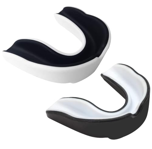 Zahnschutz, Sport Mundschutz, 2 Stücke Mundschutz Boxen, Sport Zahnschutz für MMA Kampfsport...