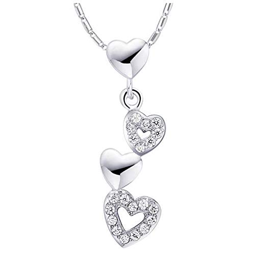 Collier 925 pendentif coeur argent sterling pour sublimer vos tenues d'été