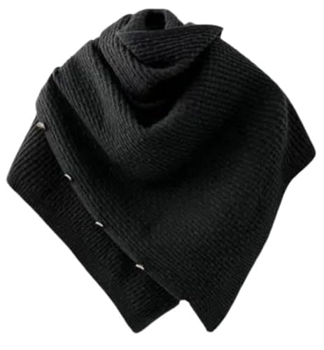 2025 New Shoulder Accessories Button-Detailed Knitted Cape Wrap 3-Way Wearable Scarf Cover Up Spring Fall Winter