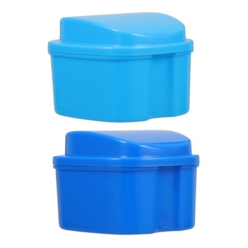 HAPINARY Cleaning Case with Organized Interior Storage Box Soaking Case Travel-friendly Tooth Box