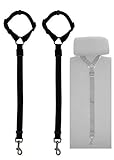 Doggy Car Headrest Restraint - Animal Safety Seat Belt Strap - Adjustable Nylon Fabric Harness for Dog – Easy Vehicle Travel with Pet – Durable Zipline & Tether Backseat for Traveling (black)