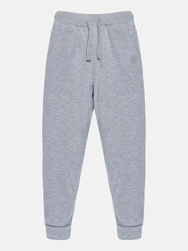 Image of KiddoPanti 100% Cotton Track Pants for Boys & Girls | Soft Single Jersey Fabric | Elastic Waist with Drawcord | Full Length with Rib Hem & Pockets | Joggers and Lowers for Kids
